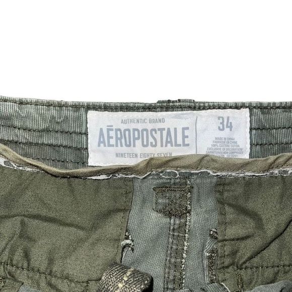 Aeropostale Mens Green “Cut Off” Shorts 34 - Picture 4 of 4